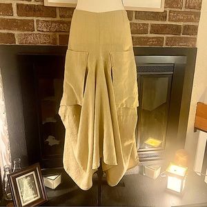 🍂KONTRAST 🍂European Linen Skirt . EU 40. Buttery cream, asymmetrical🍂POCKETS 🍂